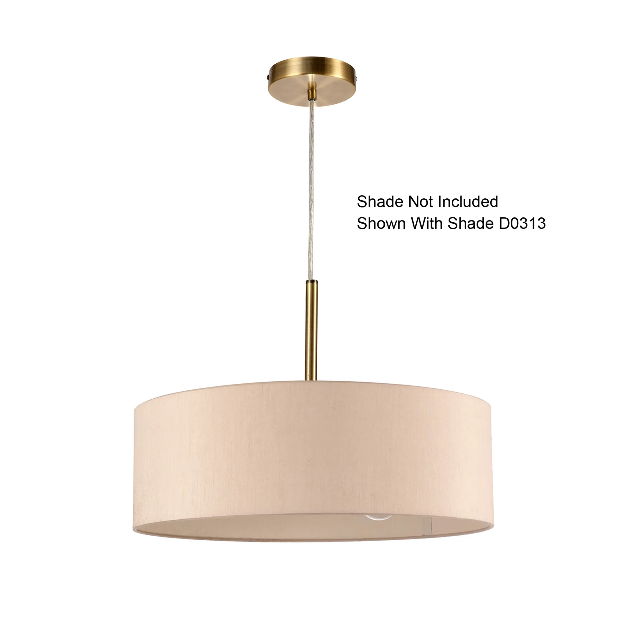 Baymont Pendant 3 Light Antique Brass D0340  Deco Baymont AB
